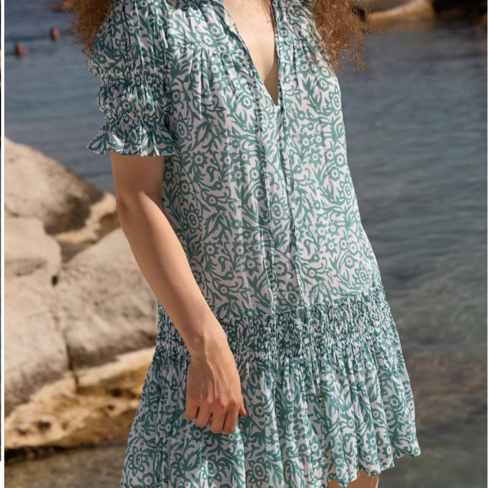 Oliphant-SMOCKED DROP MINI- CYPRESS JADE size MEDIUM SEALED IN BAG - Picture 2 of 5